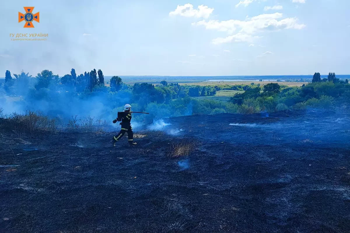 В екосистемах Дніпропетровщини ліквідовано 43 пожежі: небезпека IV класу зберігається