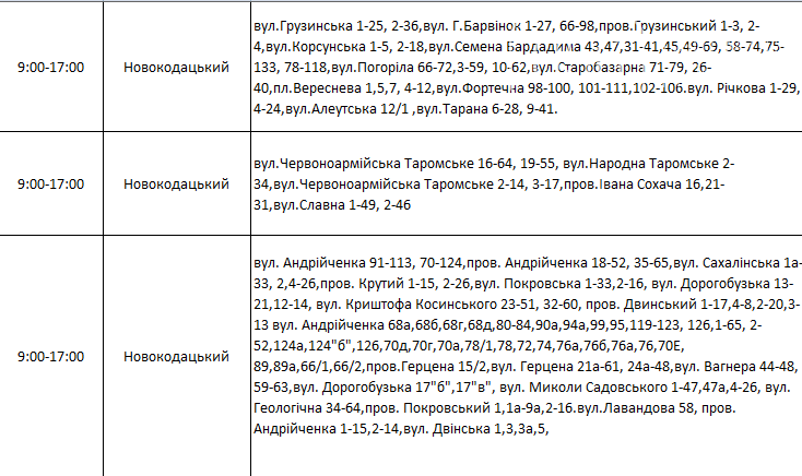 По каким адресам в Днепре не будет света 30 октября , фото-6