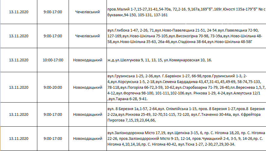 По каким адресам и в какое время в Днепре на этой неделе не будет света, фото-25