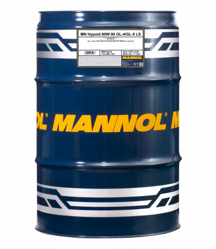Трансмиссионное масло Mannol Hypoid Getriebeoil 80w90 60л GL-4/GL-5 - Зображення 1