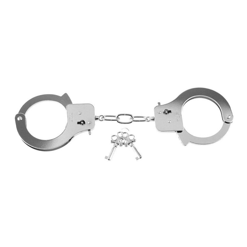 Наручники металеві Pipedream Fetish Fantasy з ключиками, сріблясті, 27.5 х 6.5 см - Зображення 2