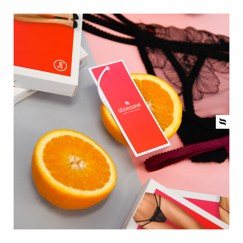 Сексі стрінги Obsessive Luiza напівпрозорі з мереживом, S/M - Зображення 3