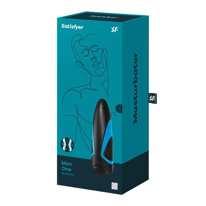 Мастурбатор Satisfyer Men One вакуумний, чорний, 25 х 7.2 см - Изображение 1