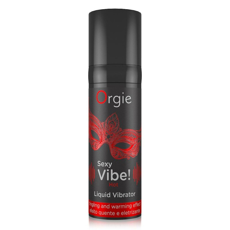 Рідкий вібратор для інтимних зон Orgie Sexy Vibe! Hot із зігріваючим ефектом і смаком полуниці, 15 мл - Изображение 1