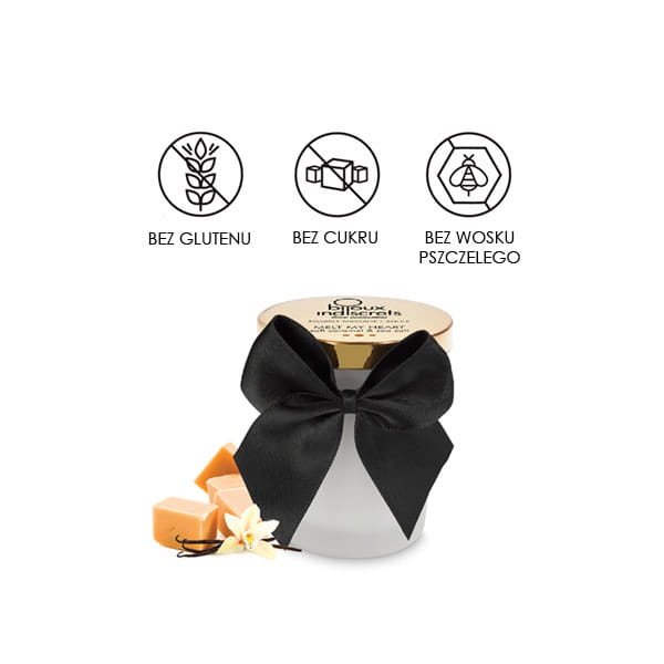 Масажна свічка для поцілунків Bijoux, 70 г, Indiscrets Melt my heart, з ароматом солоної карамелі - Изображение 9