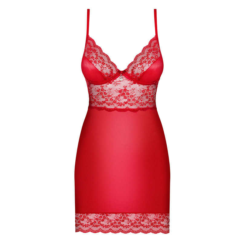 Сорочка Червона сексуальна з мереживом L / XL - Изображение 6