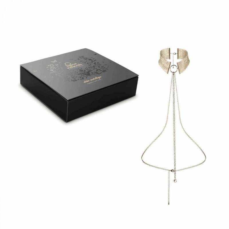 Кольє-нашийник з ланцюжком Bijoux Indiscrets, золоте, 59 см - Изображение 4