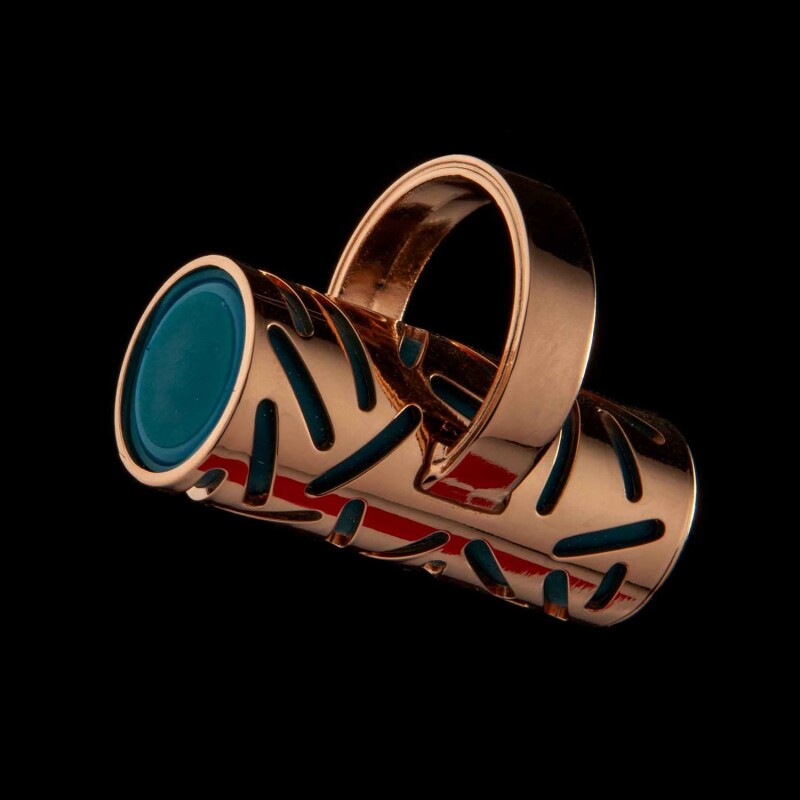 Вібратор на палець в золоті ML Creation (My Love) Gold Finger Green - Зображення 5