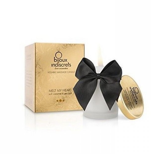 Масажна свічка для поцілунків Bijoux, 70 г, Indiscrets Melt my heart, з ароматом солоної карамелі - Изображение 2