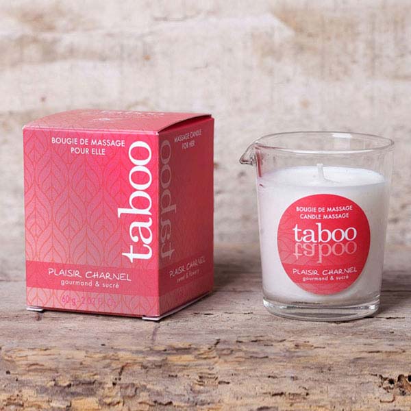 Масажна свічка RUF, 60 г, Taboo Candle Sensual Cocoa з ароматом квітки какао - Изображение 4