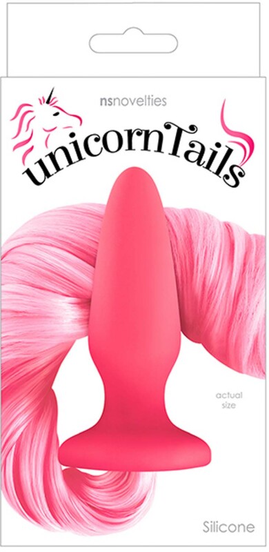 Анальна пробка з хвостом Поні, Unicorn Tails, NS Novelties pink - Изображение 2