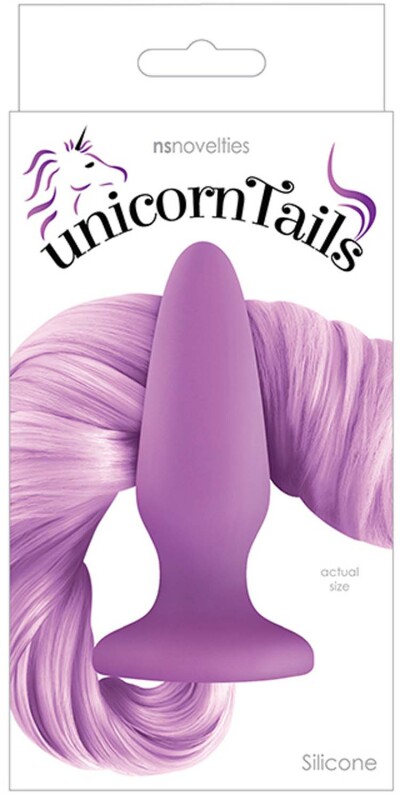 Анальна пробка з хвостом Поні, Unicorn Tails, NS Novelties purple - Изображение 2