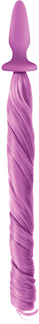 Анальна пробка з хвостом Поні, Unicorn Tails, NS Novelties purple - Изображение 1