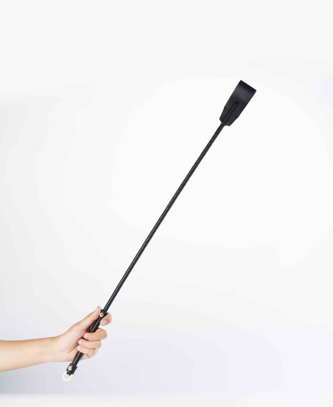 Стек італійська шкіра UPKO Riding Crop з позолотою, чорний - Изображение 5