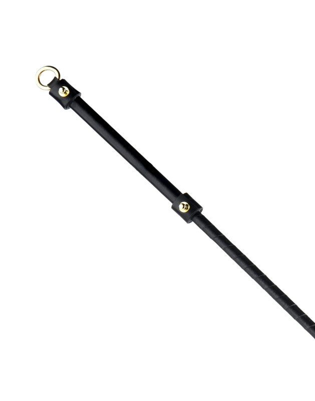 Стек італійська шкіра UPKO Riding Crop з позолотою, чорний - Изображение 4