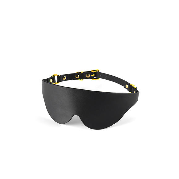 Маска на очі Blindfold UPKO з італійської шкіри, чорна - Зображення 2
