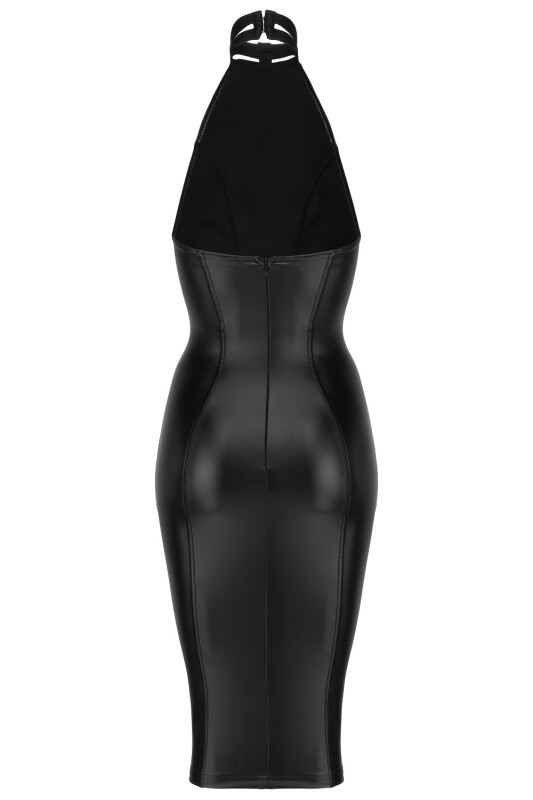 Сукня вінілова Noir Handmade F160, з чокером, чорна, XXL - Изображение 6