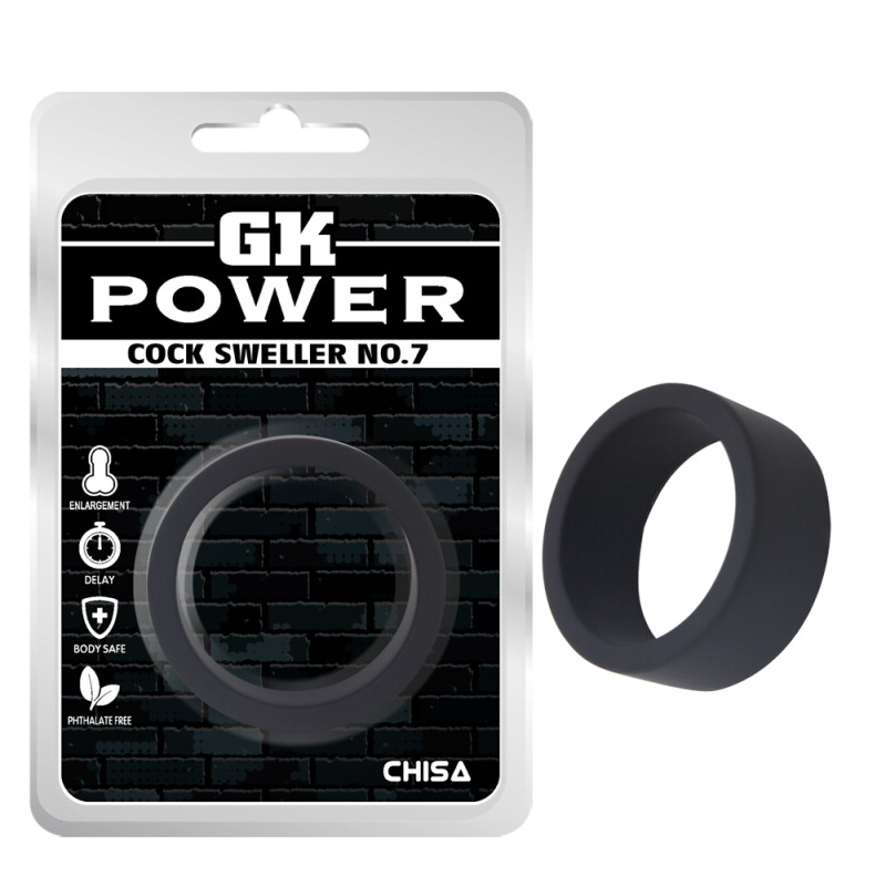 Кільце ерекційне Chisa GK Power, чорне, 4.6 см