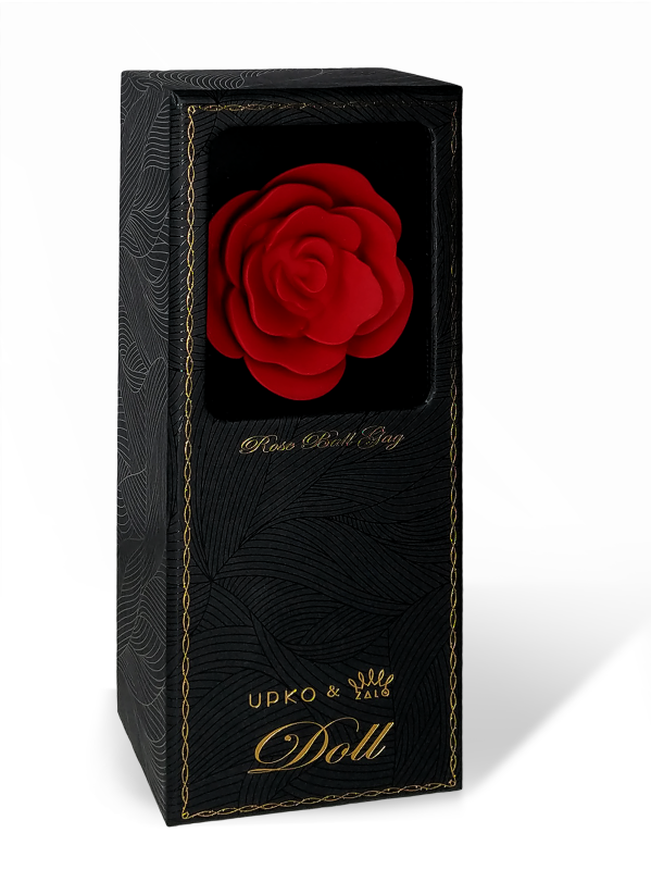 Кляп троянда з силікону та італійської шкіри Rose Ball Gag UPKO - Изображение 7