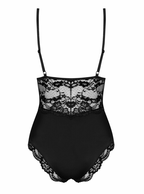 Секси боди с кружевом, чёрное  L/XL - Изображение 5