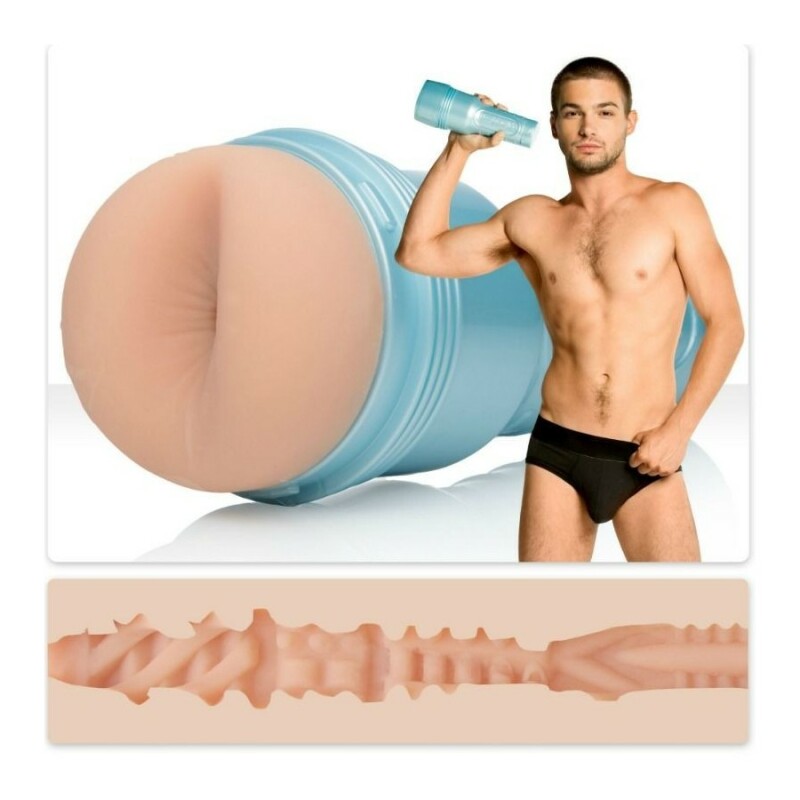 Мастурбатор-анус FleshLight в колбі, кібершкіра, бежевий, 24.8 х 10.2 см - Изображение 2