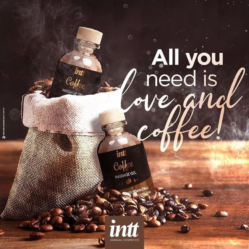Масажний гель Intt Coffee, 30 мл, зі зігріваючим ефектом, зі смаком кави - Зображення 5
