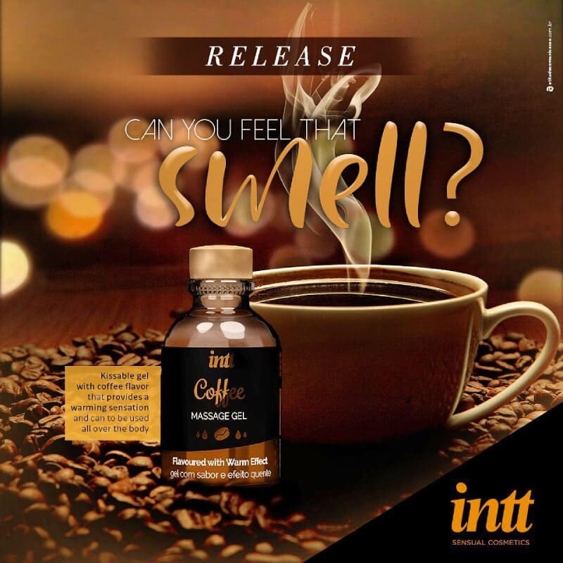 Масажний гель Intt Coffee, 30 мл, зі зігріваючим ефектом, зі смаком кави - Зображення 4