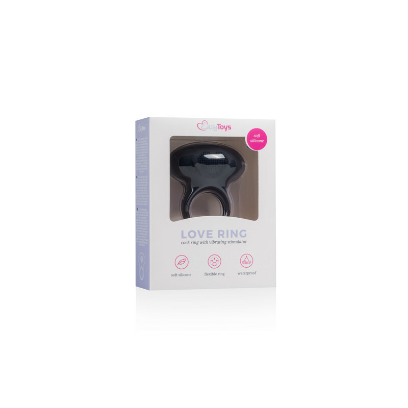 Ерекційне віброкільце Easytoys силіконове, чорне, 7 х 2 см - Зображення 1
