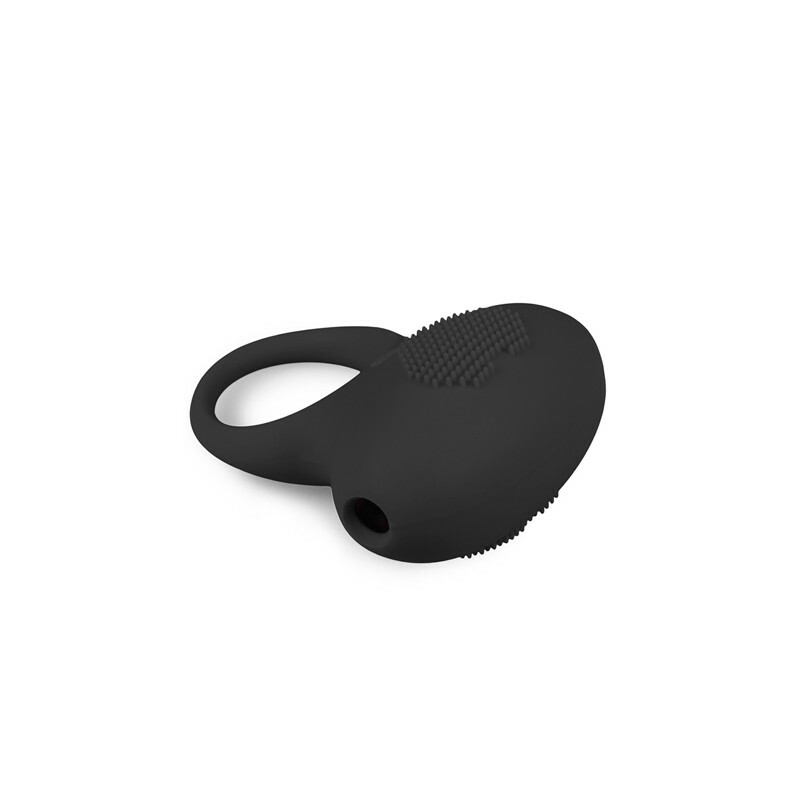 Ерекційне віброкільце Easytoys силіконове, чорне, 7 х 2 см - Зображення 2