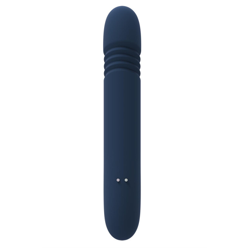 Вібратор-кролик Dreamtoys Zephyros з фрикціями, синій, 23 х 3.7 см - Зображення 5