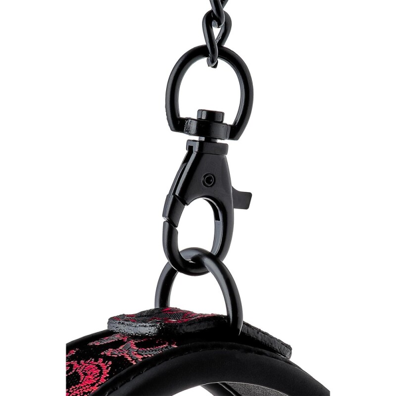 Нашийник з повідцем Dream Toys Blaze з вишивкою червоного кольору, чорний, 4.8 см - Изображение 5