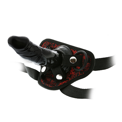 Страпон Dream Toys Blaze на трусиках з вишивкою, чорний, 13 х 4 см - Зображення 5