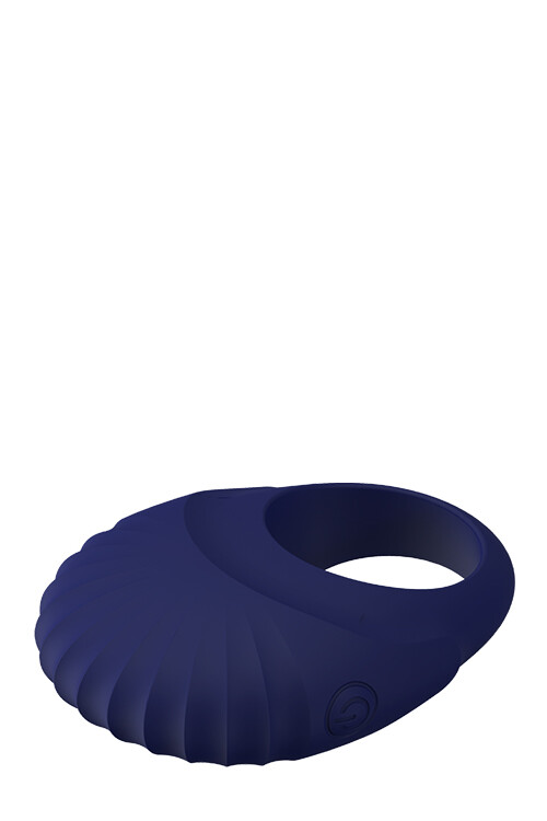 Ерекційне віброкільце Dream Toys Blue Evolution Pallas, синього кольору - Зображення 5