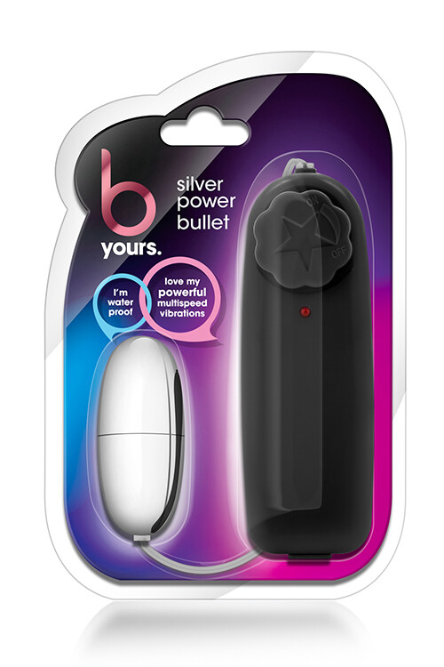 Віброяйце Blush B Yours з пультом, сріблясте, 5.7 х 3.7 см - Зображення 1