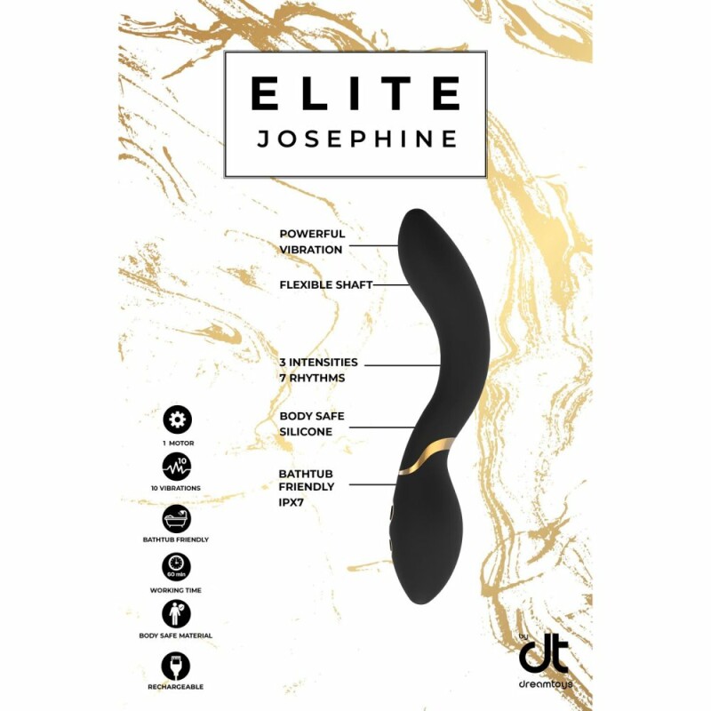 Вібратор для точки G Dream Toys Elite Josephine вигнутий, чорний, 20 х 3.6 см - Зображення 9
