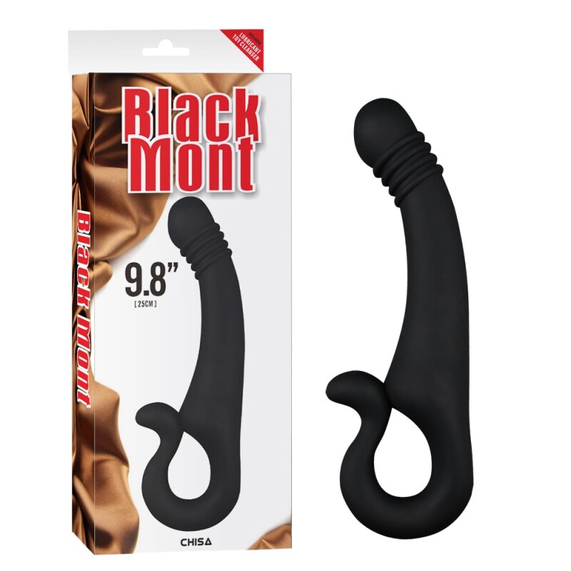 Масажер простати Black Mont Hand Gun силіконовий, чорний, 24.5 х 3.5 см - Изображение 4
