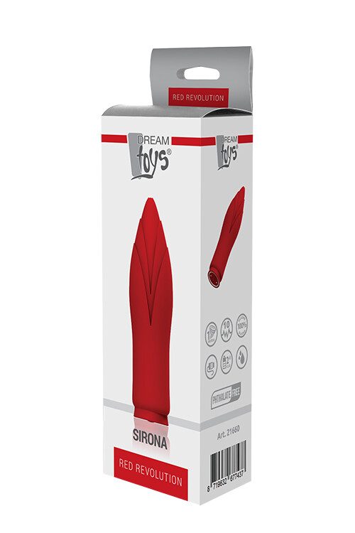 Мінівібратор Dream Toys Red Revolution зі знімною віброкулею, червоний, 10 х 3 см - Зображення 1