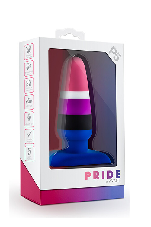 Анальна пробка Avant Genderfluid Pride, різнокольорова - Изображение 1