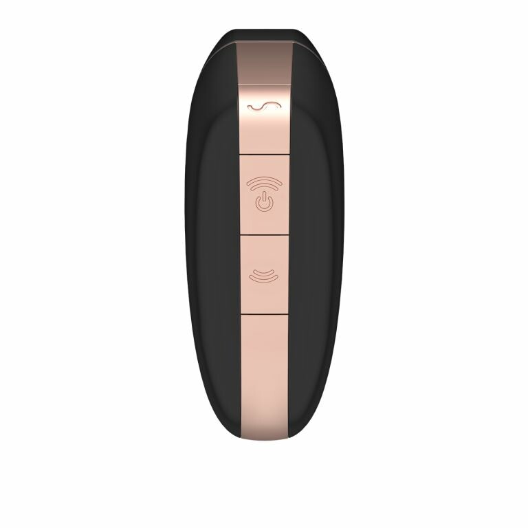 Вакуумний стимулятор з вібрацією Satisfyer Love Triangle з додатком, чорний, 8.7 х 6.7 см - Зображення 7