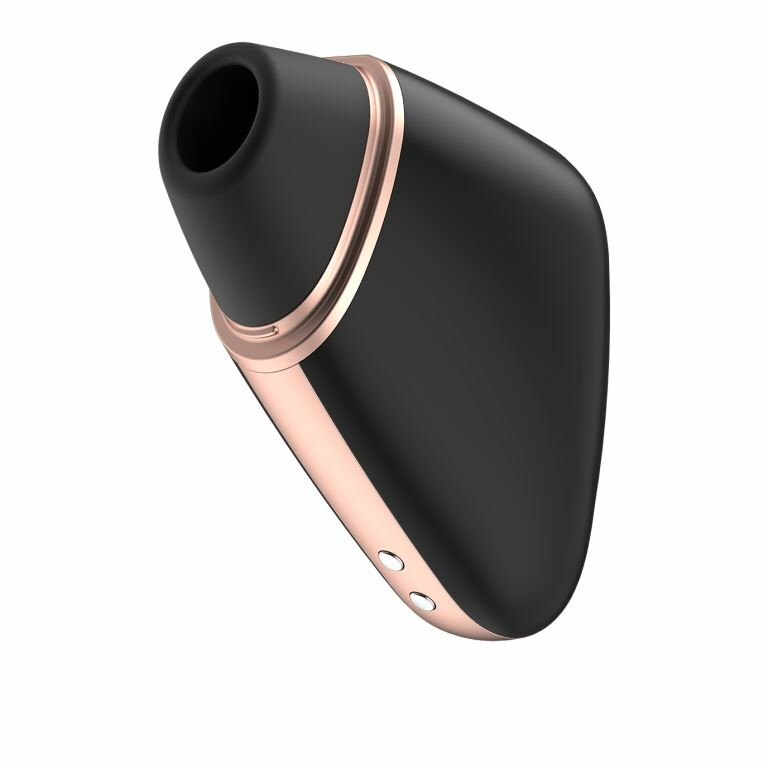 Вакуумний стимулятор з вібрацією Satisfyer Love Triangle з додатком, чорний, 8.7 х 6.7 см - Зображення 2