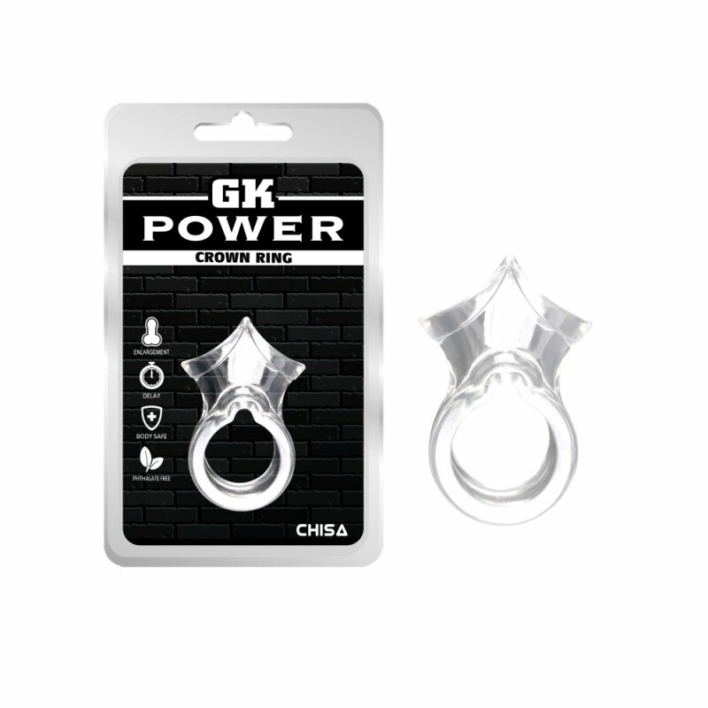 Ерекційне кільце Chisa GK Power у вигляді корони, прозоре, 3.5 см