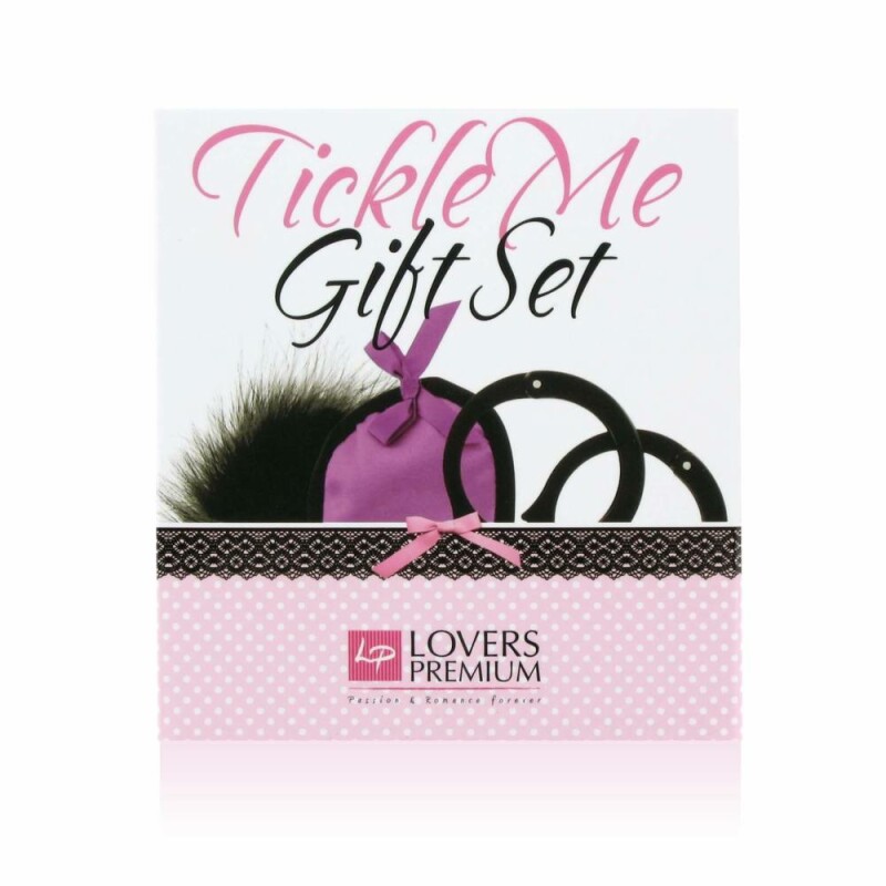 Набір для БДСМ LoversPremium Tickle Me, фіолетовий з чорним, 3 предмети - Зображення 1