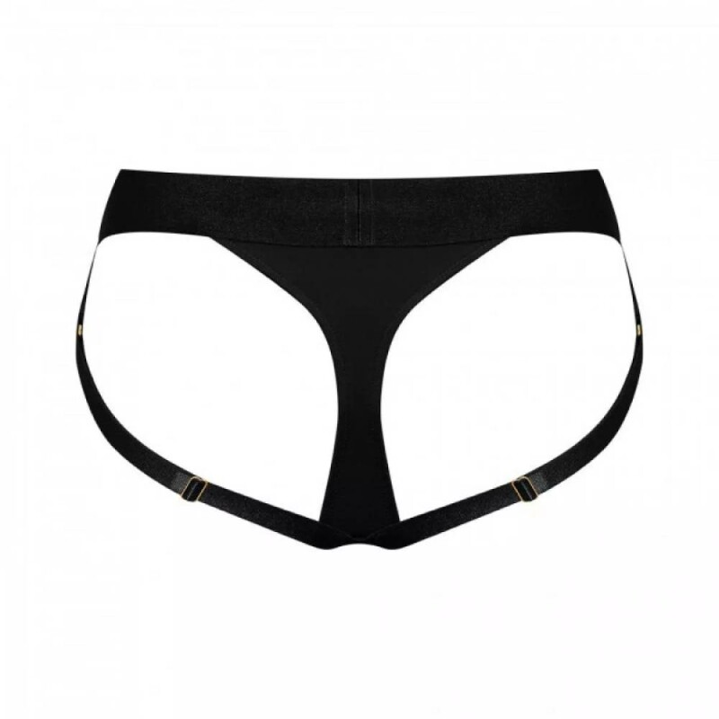Трусики для страпону, XXL, Strap-On-Me кільцеве кріплення, з відритими сідницями, чорні - Изображение 3