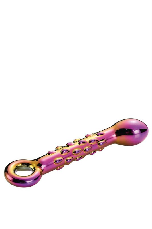 Скляний фалоімітатор Dream Toys Glamour Glass для точки G, різнокольоровий, 18 х 3.3 см - Изображение 1