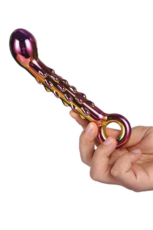 Скляний фалоімітатор Dream Toys Glamour Glass для точки G, різнокольоровий, 18 х 3.3 см - Изображение 3