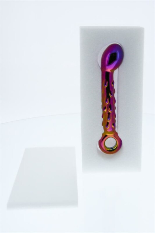 Скляний фалоімітатор Dream Toys Glamour Glass для точки G, різнокольоровий, 18 х 3.3 см - Изображение 4
