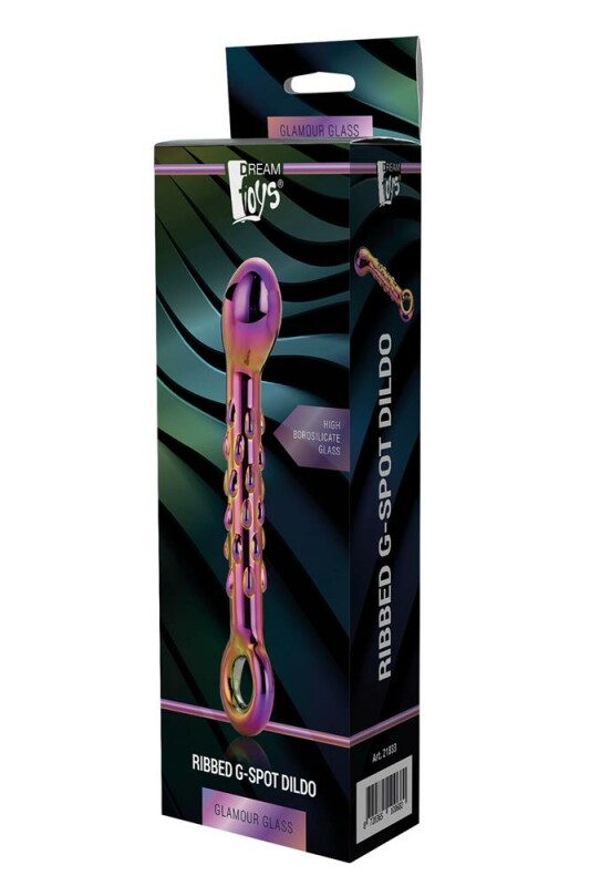 Скляний фалоімітатор Dream Toys Glamour Glass для точки G, різнокольоровий, 18 х 3.3 см - Изображение 5