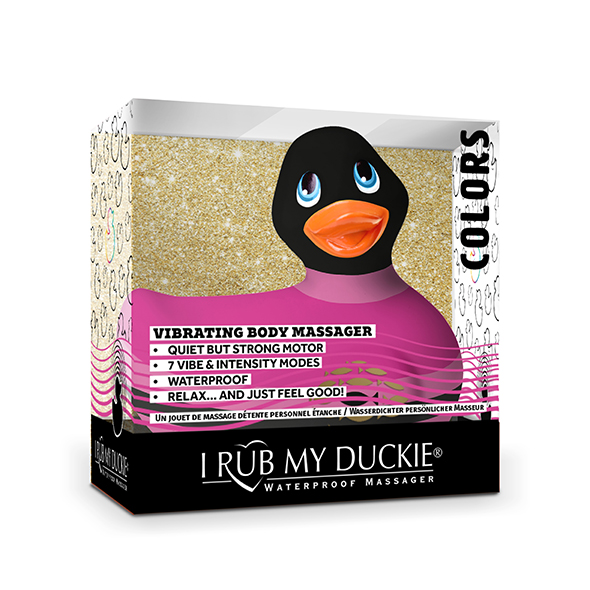 Каченя вібратор I Rub My Duckie смугаста, рожева - Зображення 1