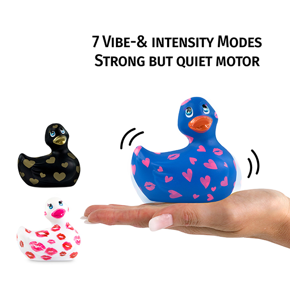 Каченя вібратор I Rub My Duckie фіолетова з рожевим візерунком - Зображення 4