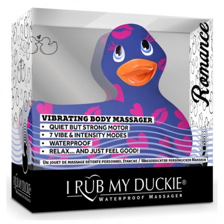 Каченя вібратор I Rub My Duckie фіолетова з рожевим візерунком - Зображення 1